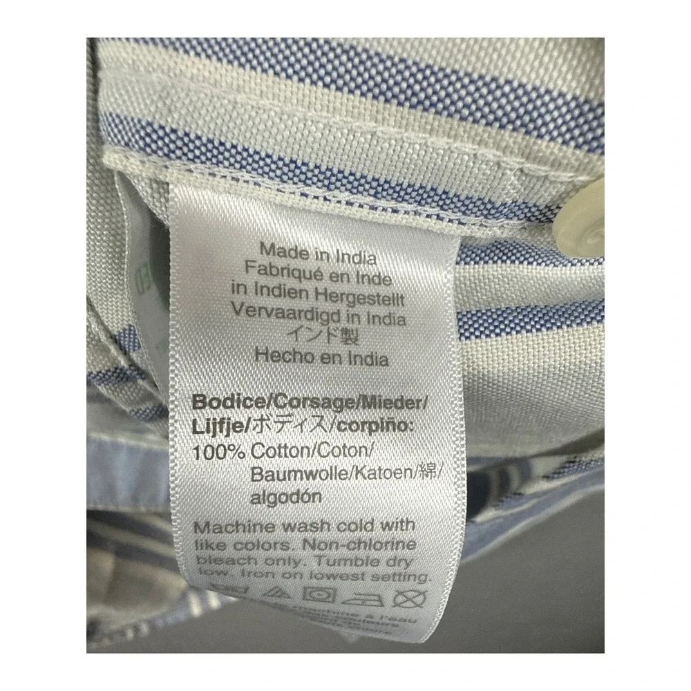 NWT J. Crew American Pima Cotton Striped Short Sleeve Button Down Shirt Men XXXL